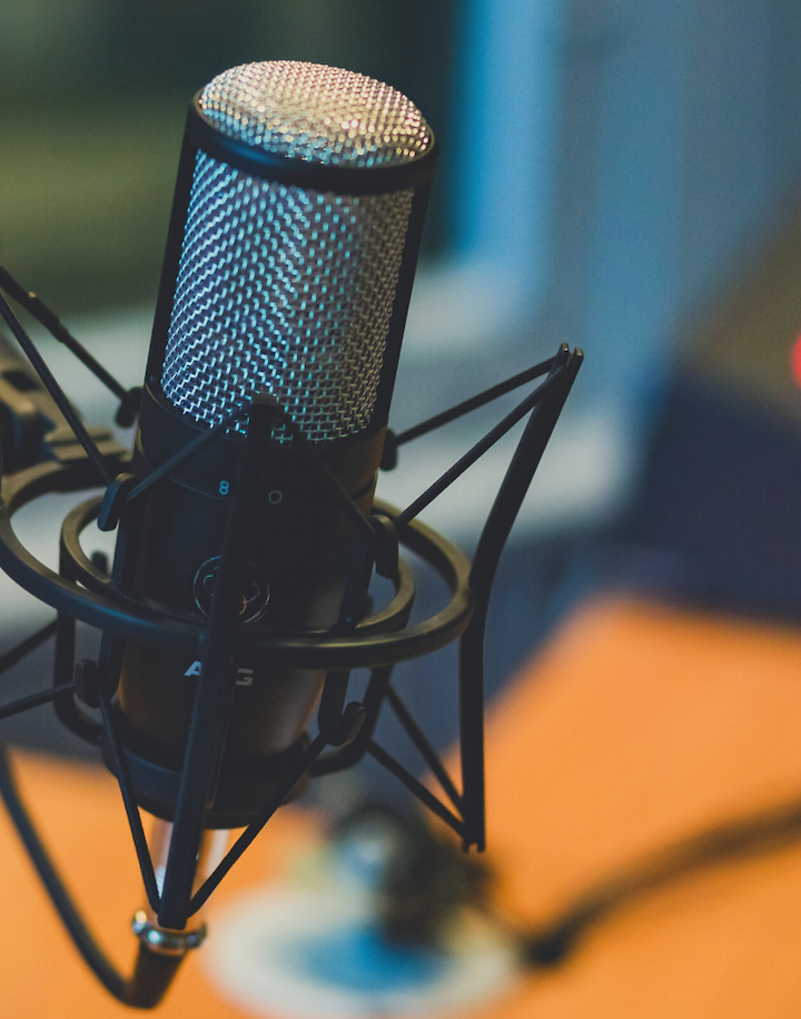 Microphone in studio